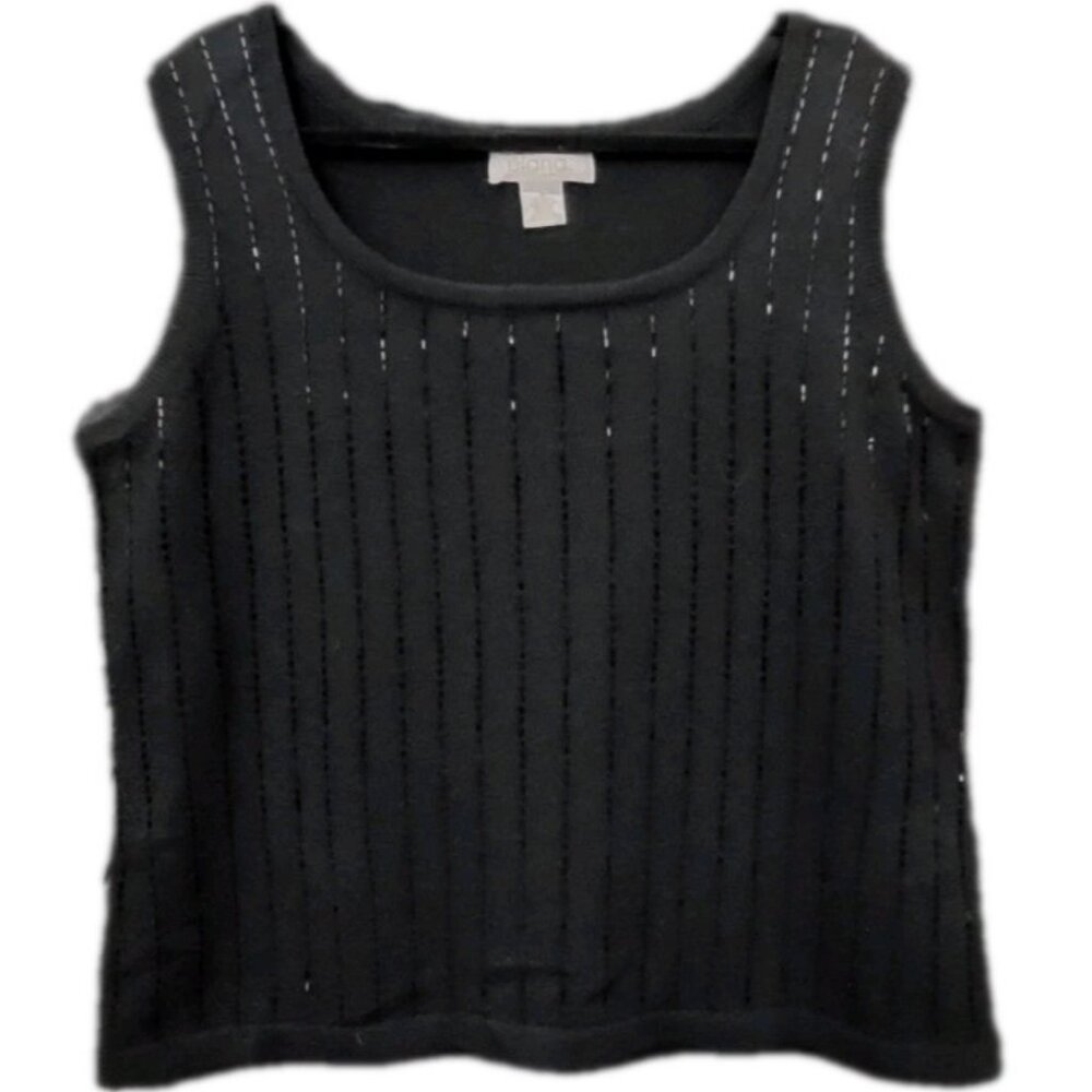 Elana by Tanner Women 2X Sleeveless Sweater Vest Wool/Rayon Beaded Decorating